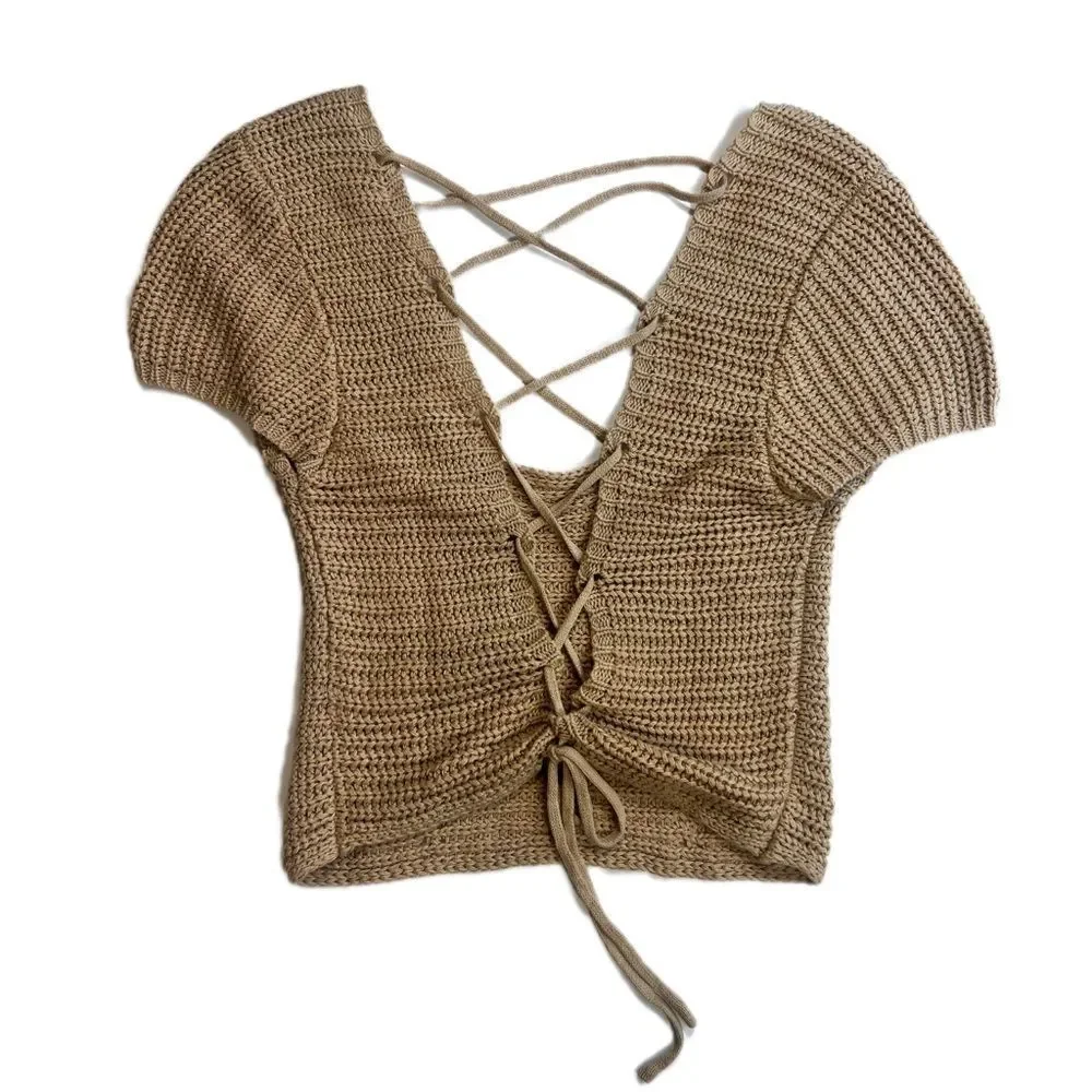 Summer Casual Crochet Top Size Large